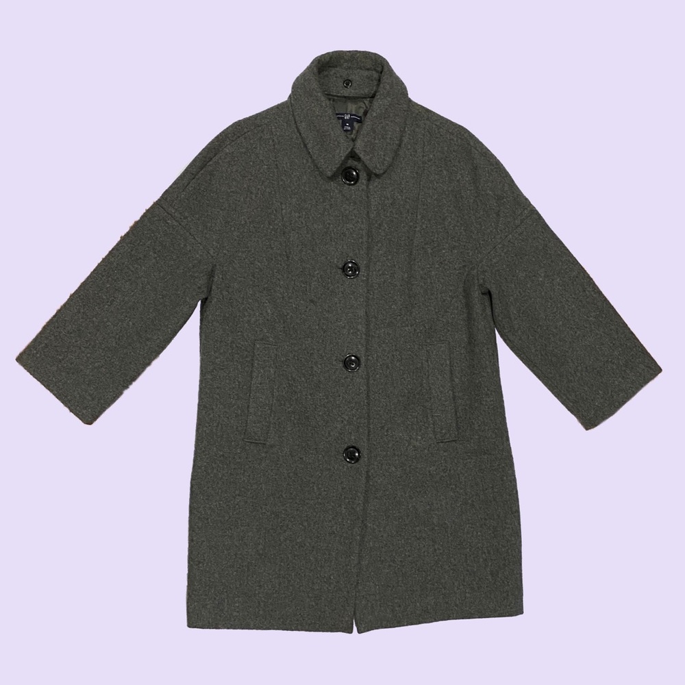 Gap 3/4 Sleeve Wool Coat NWOT MSRP $258